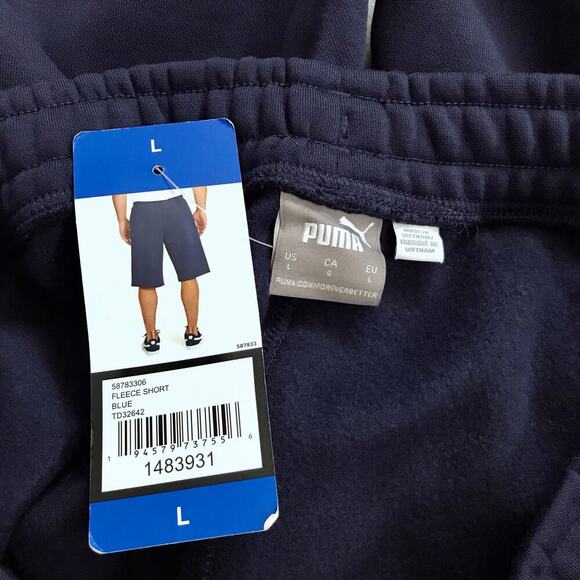 Puma NWT Performance Navy Sweat Shorts Men L - Picture 8 of 10